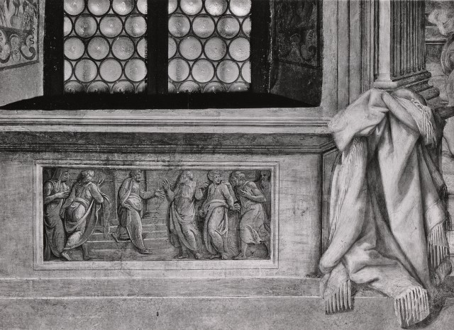 Anonimo — Del Conte Jacopino - sec. XVI - Scena sacra — insieme, dopo il restauro del 1954